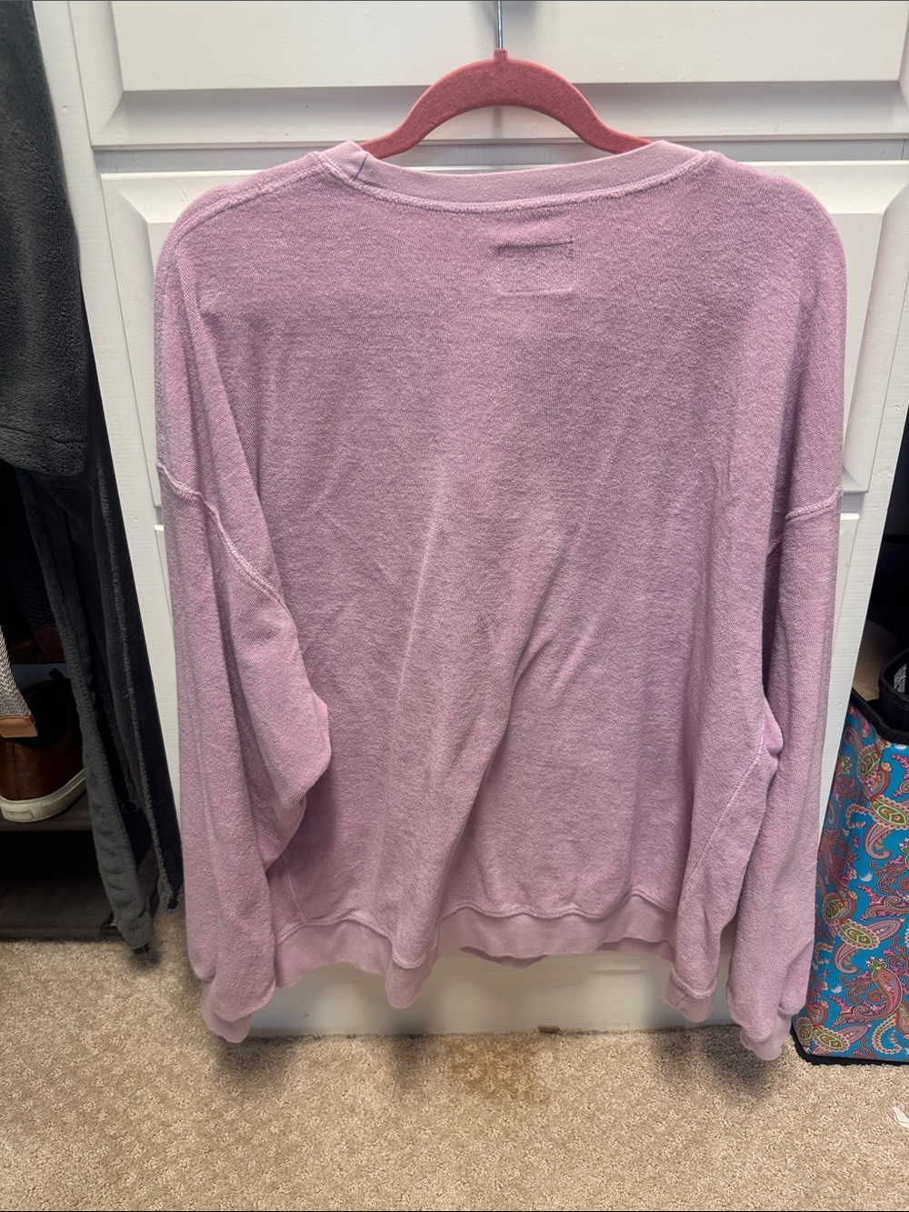 Daily Drills Pastel Lavender Plush Crewneck Sweater - Picture 7 of 9
